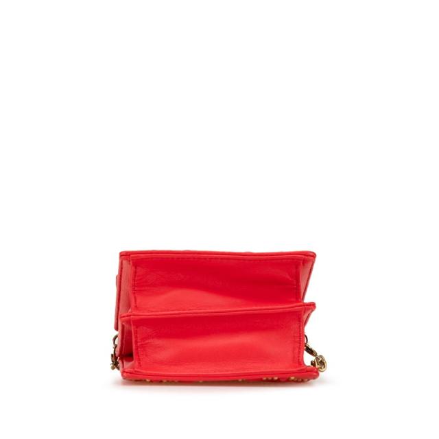 ディオール ディオラマ スタッズ 斜め掛け チェーン ショルダーバッグ レッド ゴールド レザー レディース Dior 【中古】_2