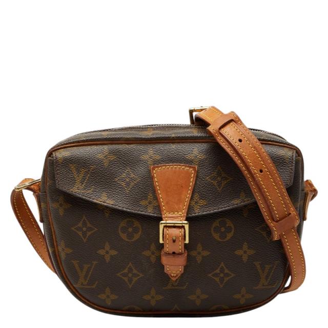 ルイ ヴィトン モノグラム ジュヌフィーユPM 斜め掛け ショルダーバッグ M51227 ブラウン PVC レザー レディース LOUIS VUITTON 【中古】