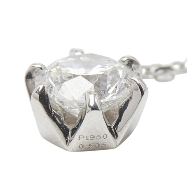 Pt950 プラチナ ダイヤ0.505ct ペンダント ネックレス レディース 中古_4
