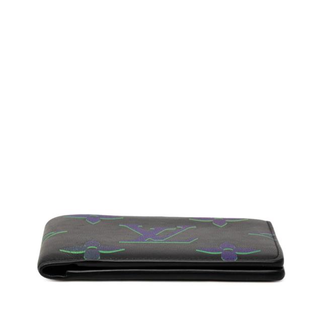 ルイ ヴィトン モノグラム スポットライト ポルトフォイユ ミュルティプル 二つ折り財布 札入れ M82297 ブラック LOUIS VUITTON 【中古】