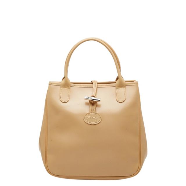 ロンシャン ロゾ ハンドバッグ ベージュ レザー レディース Longchamp 【中古】
