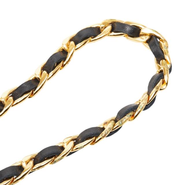 シャネル ヴィンテージ チェーン ベルト ゴールド ブラック メッキ レザー レディース CHANEL 【中古】_3