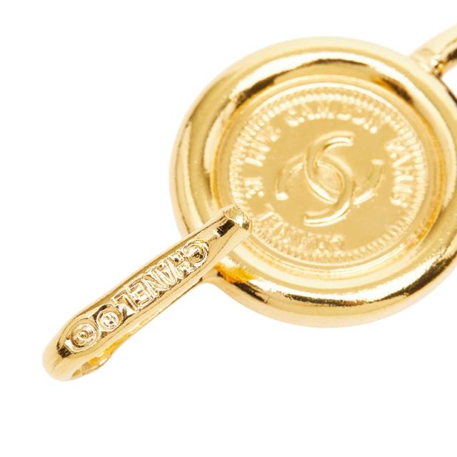 シャネル ヴィンテージ チェーン ベルト ゴールド ブラック メッキ レザー レディース CHANEL 【中古】_6