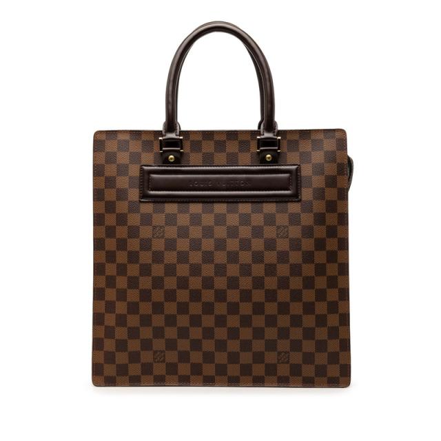 ルイ ヴィトン ダミエ ヴェニスGM トートバッグ ハンドバッグ N51146 ブラウン PVC レザー レディース LOUIS VUITTON 【中古】