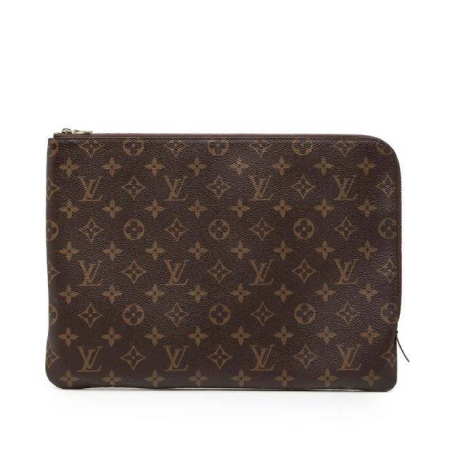 ルイ ヴィトン モノグラム エテュイ ヴォワヤージュGM クラッチバッグ セカンドバッグ M43443 ブラウン PVC LOUIS VUITTON 【中古】