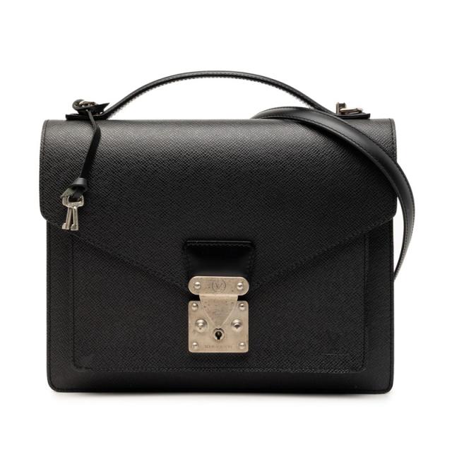 ルイ ヴィトン タイガ モンソー ハンドバッグ ショルダーバッグ 2WAY M32002 アルドワーズ ブラック PVC LOUIS VUITTON 【中古】