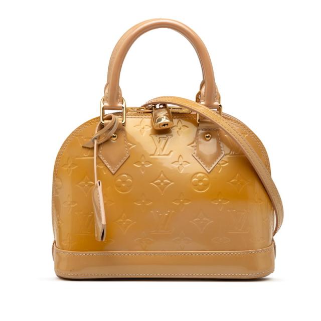 ルイ ヴィトン モノグラム ヴェルニ アルマBB ハンドバッグ ショルダーバッグ 2WAY M90104 シトリン イエロー LOUIS VUITTON 【中古】