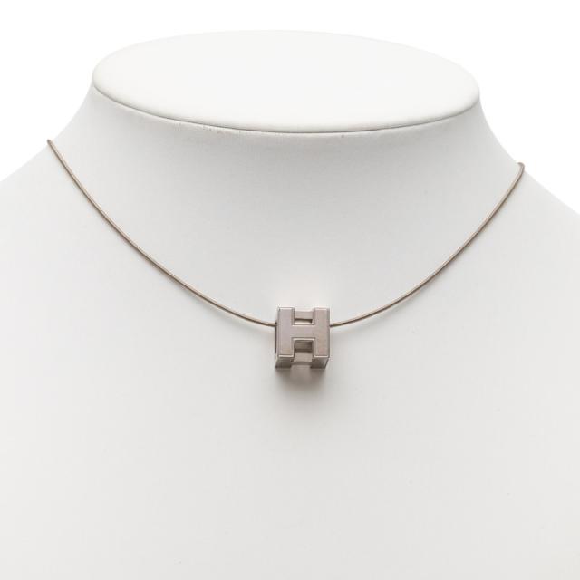 エルメス カージュ ド アッシュ Hキューブ ネックレス シルバー メタル レディース HERMES 【中古】_4