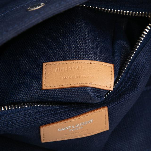サンローラン リヴゴーシュ トートバッグ 509415 ネイビー マルチカラー キャンバス レザー レディース SAINT LAURENT 【中古】_5