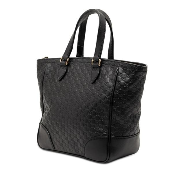 グッチ マイクログッチシマ ハンドバッグ ショルダーバッグ 2WAY 449241 ブラック レザー レディース GUCCI 【中古】_1