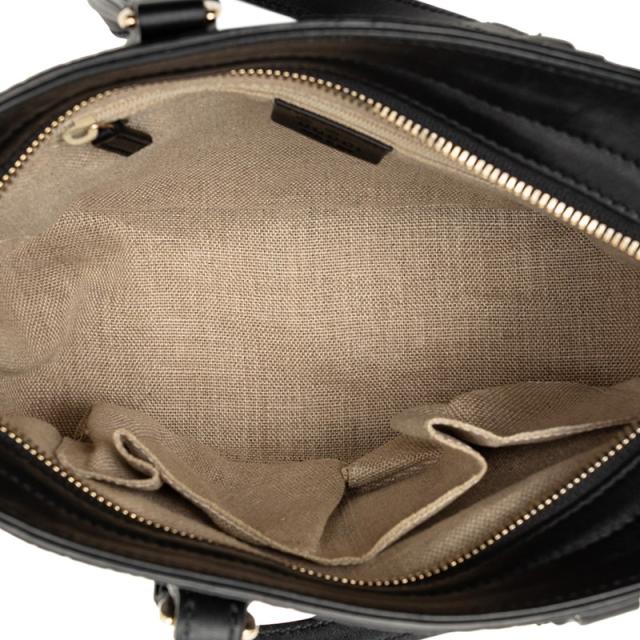 グッチ マイクログッチシマ ハンドバッグ ショルダーバッグ 2WAY 449241 ブラック レザー レディース GUCCI 【中古】_3