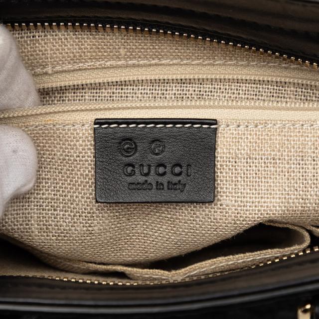 グッチ マイクログッチシマ ハンドバッグ ショルダーバッグ 2WAY 449241 ブラック レザー レディース GUCCI 【中古】_4