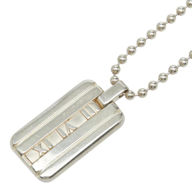 ティファニー 2003 アトラス プレート ボールチェーン ペンダントネックレス SV925 シルバー レディース TIFFANY&amp;Co. 【中古】