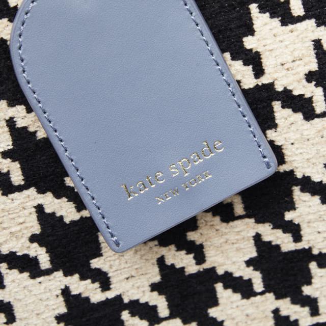 ケイトスペード マンハッタン ハウンドトゥース ラージ トート ハンドバッグ 千鳥格子 K4430 ブラック ベージュ Kate Spade 【中古】_8