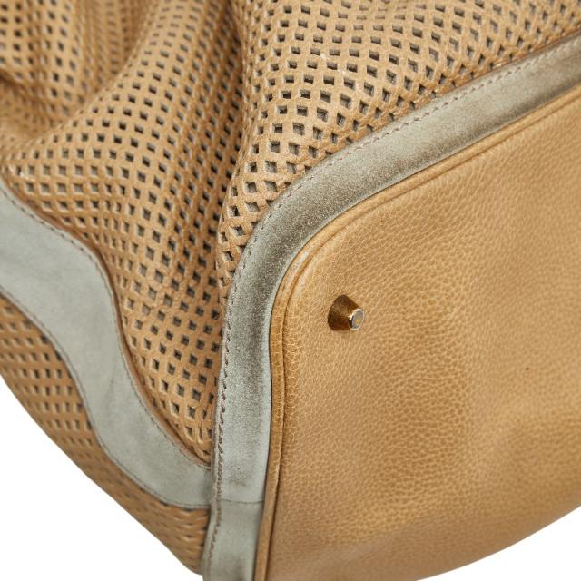 バーバリー 透かし彫り ショルダーバッグ ハンドバッグ 2WAY ベージュ レザー レディース BURBERRY 【中古】_3