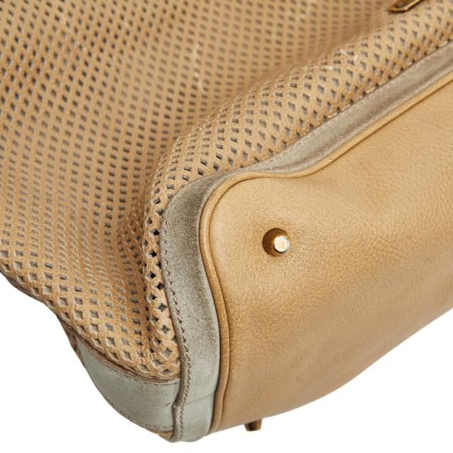 バーバリー 透かし彫り ショルダーバッグ ハンドバッグ 2WAY ベージュ レザー レディース BURBERRY 【中古】_5