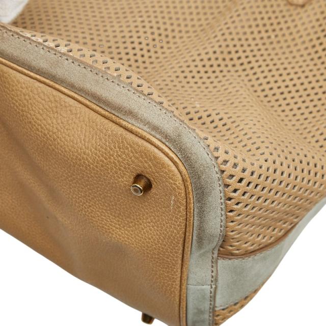 バーバリー 透かし彫り ショルダーバッグ ハンドバッグ 2WAY ベージュ レザー レディース BURBERRY 【中古】_6