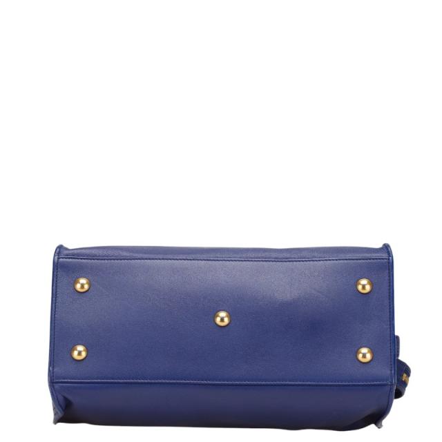 サンローラン YSLロゴ プチカバス ハンドバッグ ショルダーバッグ 2WAY 311210 ブルー レザー レディース SAINT LAURENT 【中古】_2