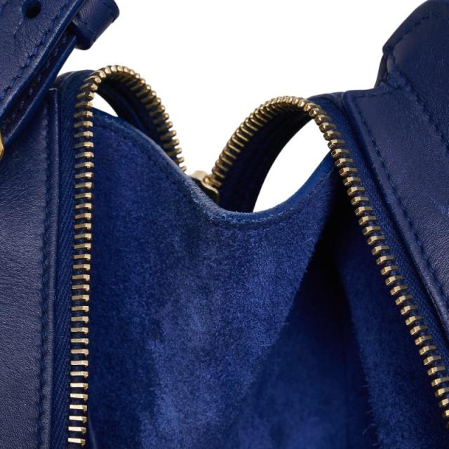 サンローラン YSLロゴ プチカバス ハンドバッグ ショルダーバッグ 2WAY 311210 ブルー レザー レディース SAINT LAURENT 【中古】_7