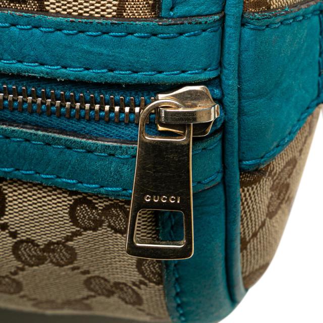 グッチ GGキャンバス ハンドバッグ ショルダーバッグ 2WAY 247205 ベージュ ブルー キャンバス レザー レディース GUCCI 【中古】_5