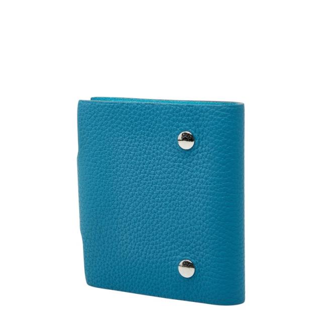 エルメス ユリス ミニ 手帳カバー システム手帳 リフィル付き ブルージーン シルバー金具 トゴ レディース HERMES 【中古】_1