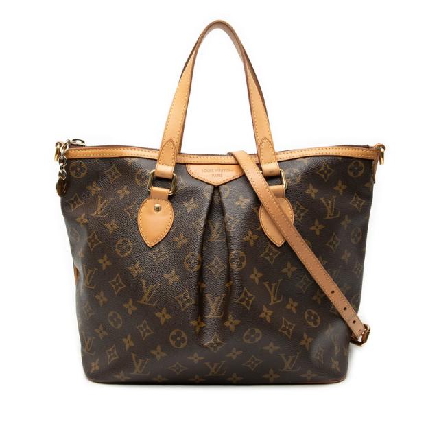 ルイ ヴィトン モノグラム パレルモ ハンドバッグ ショルダーバッグ 2WAY M40145 ブラウン PVC レザー LOUIS VUITTON 【中古】
