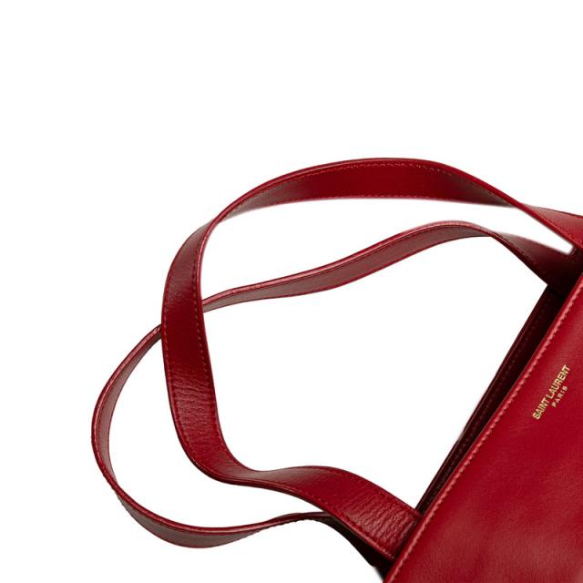 サンローラン リバーシブル トートバッグ 318340 レッド レザー スウェード レディース SAINT LAURENT 【中古】