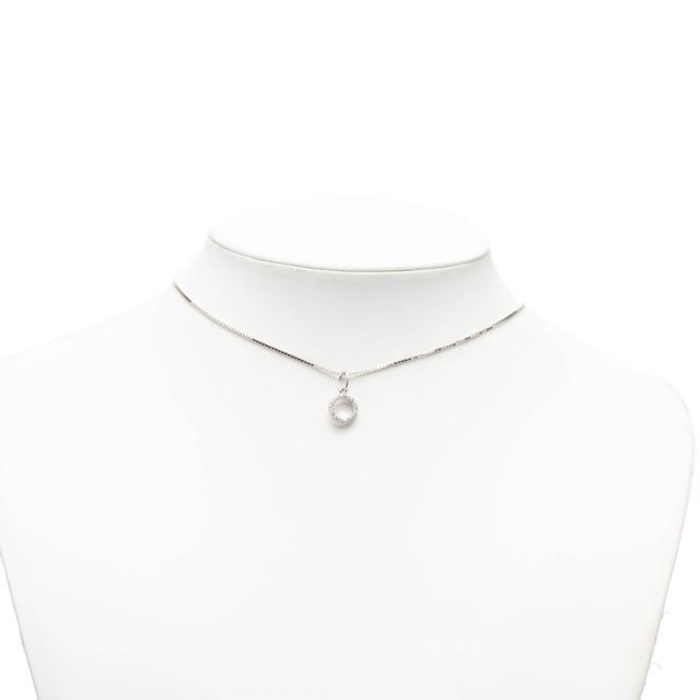 グッチ サークル ネックレス K18WG ホワイトゴールド ダイヤモンド レディース GUCCI 【中古】_6