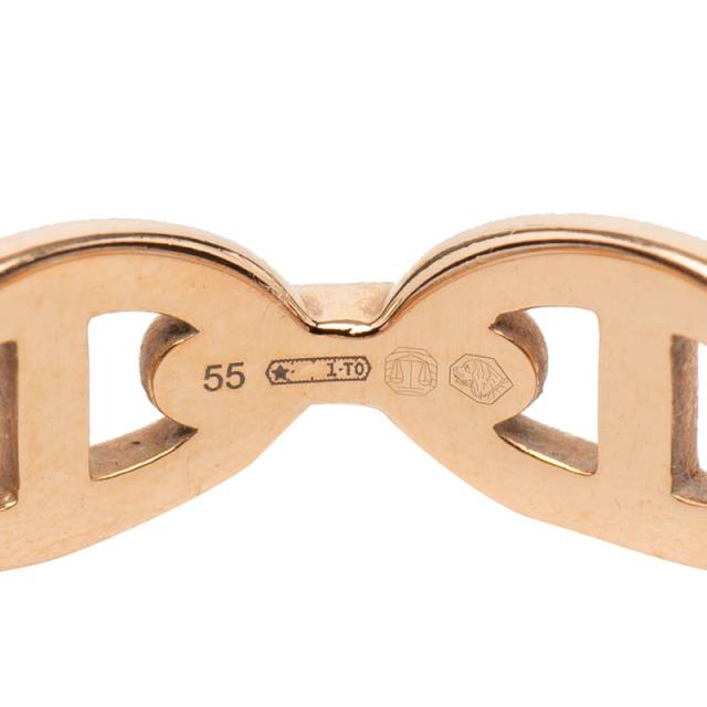 エルメス シェーヌダンクル アンシェネ リング 指輪 #55 K18PG ピンクゴールド レディース HERMES 【中古】_4
