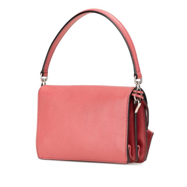 プラダ ミニ ハンドバッグ ショルダーバッグ 2WAY ピンク サフィアーノレザー レディース PRADA 【中古】_1