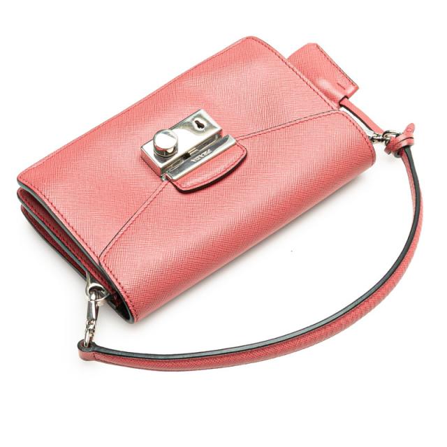 プラダ ミニ ハンドバッグ ショルダーバッグ 2WAY ピンク サフィアーノレザー レディース PRADA 【中古】_4