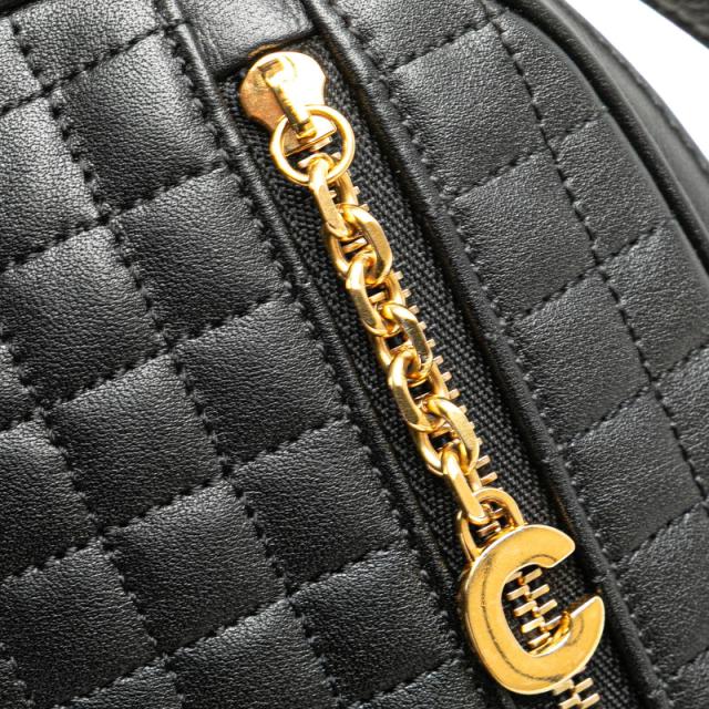 セリーヌ Cチャーム スモール 斜め掛け ショルダーバッグ カメラバッグ ブラック レザー レディース CELINE 【中古】_4