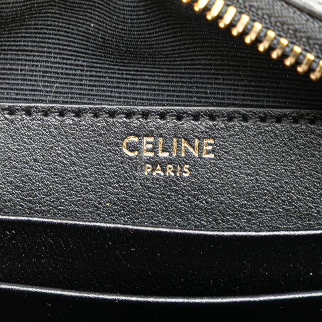 セリーヌ Cチャーム スモール 斜め掛け ショルダーバッグ カメラバッグ ブラック レザー レディース CELINE 【中古】_7