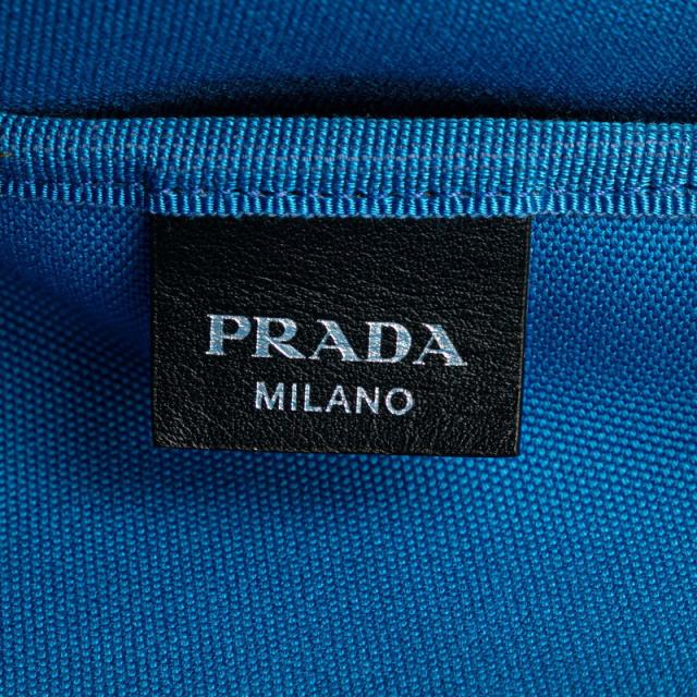 プラダ ロゴ トートバッグ ショルダーバッグ ブラック キャンバス レザー レディース PRADA 【中古】_4
