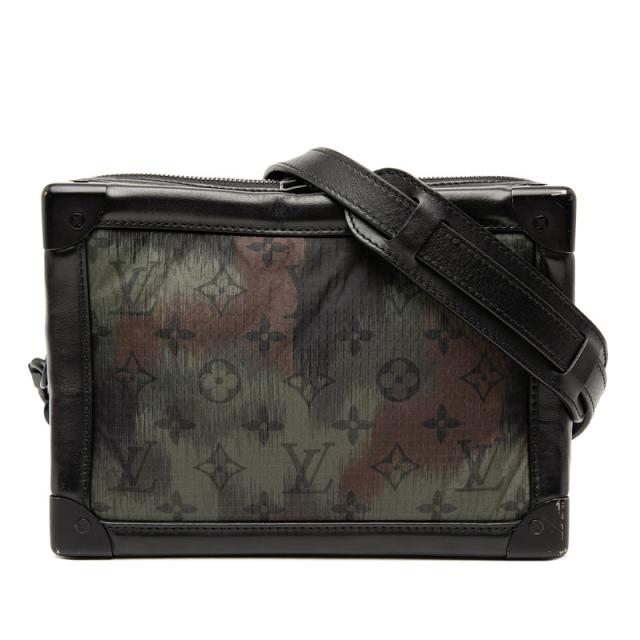 ルイ ヴィトン モノグラム カモフラージュ ソフトトランク ショルダーバッグ M56428 カーキ ブラック ナイロン LOUIS VUITTON 【中古】