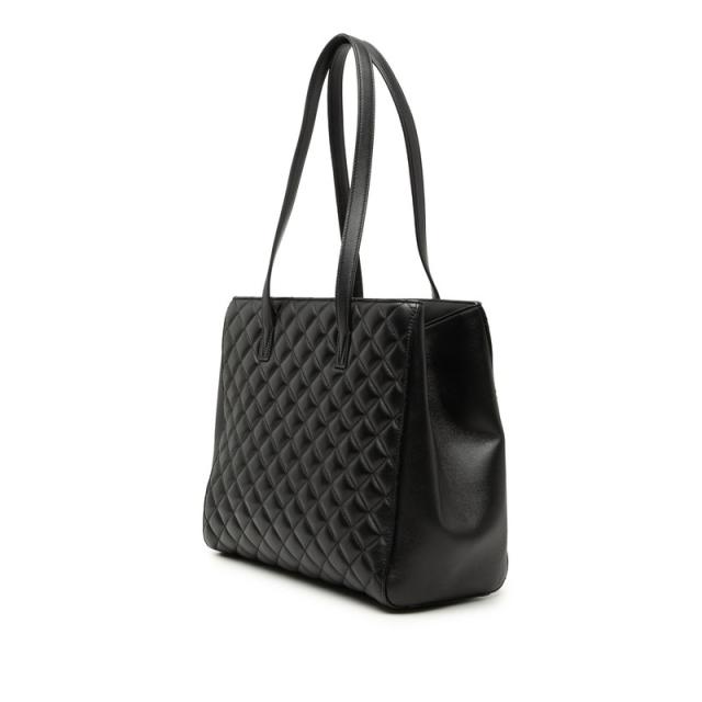 ヴェルサーチェ メデューサ キルティング トートバッグ ブラック レザー レディース VERSACE 【中古】_1