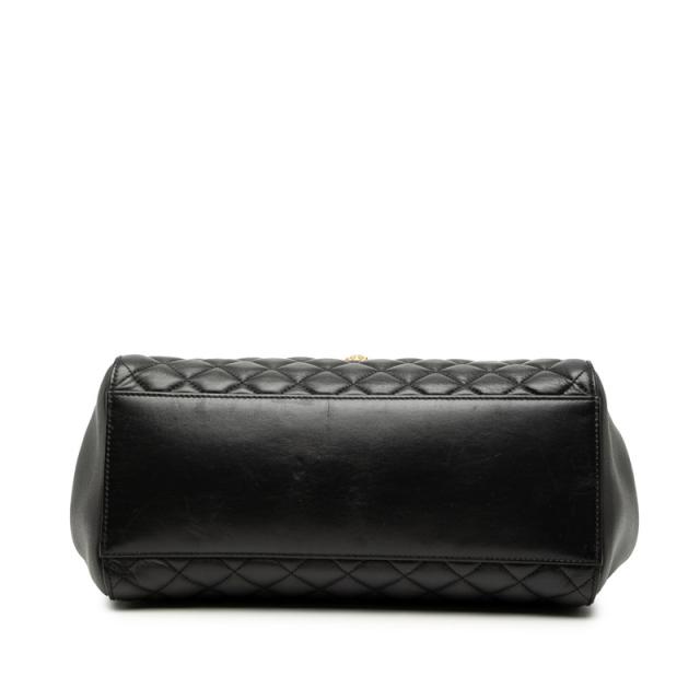 ヴェルサーチェ メデューサ キルティング トートバッグ ブラック レザー レディース VERSACE 【中古】_2