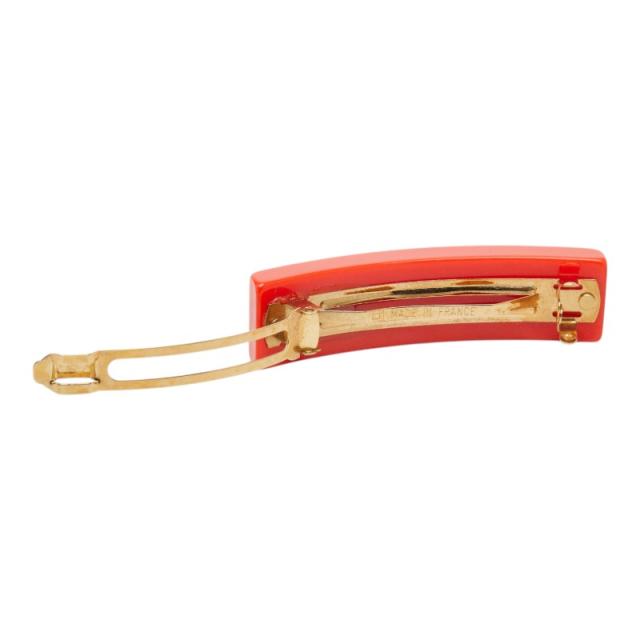 ルイ ヴィトン スタッズ バレッタ ヘアアクセサリー オレンジ ゴールド プラスチック メッキ レディース LOUIS VUITTON 【中古】_2