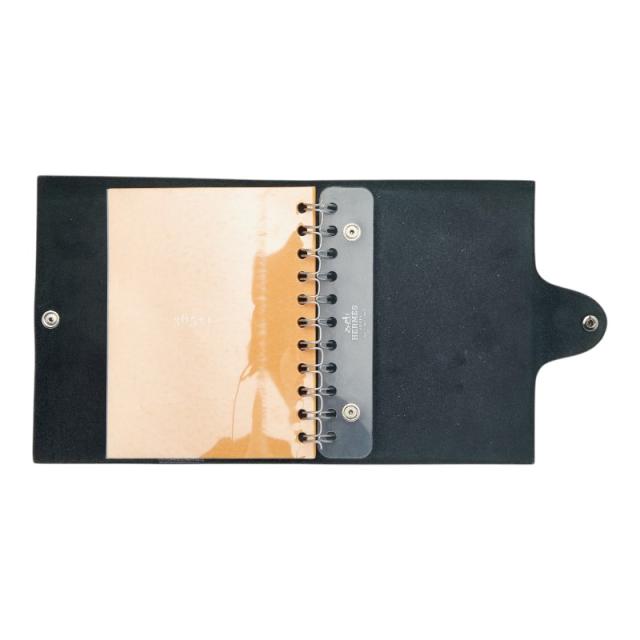 エルメス ユリスPM 手帳カバー ノートカバー ブラック トリヨンクレマンス レディース HERMES 【中古】_4