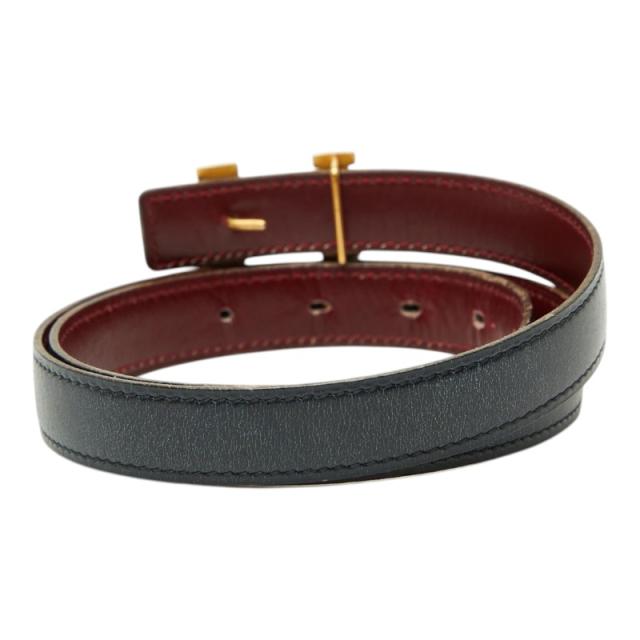 エルメス ベルト リバーシブル サイズ：70 ネイビー レッド レザー レディース HERMES 【中古】_2