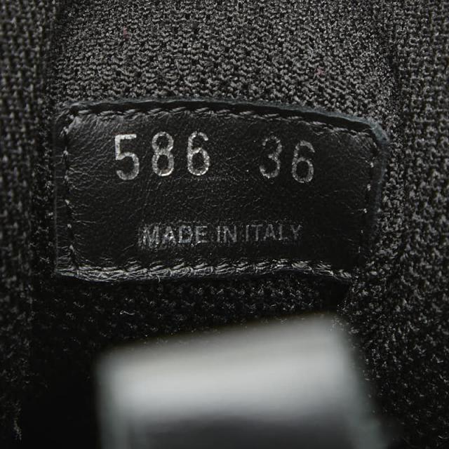 プラダ ペガサス プラットフォーム ハイカットスニーカー 36 ブラック ホワイト シルバー ラバー ナイロン レディース PRADA 【中古】_6