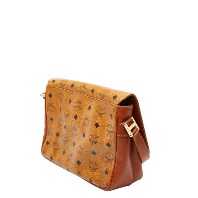 エム シー エム ヴィセトス 斜め掛け ショルダーバッグ ブラウン レザー レディース MCM 【中古】_1