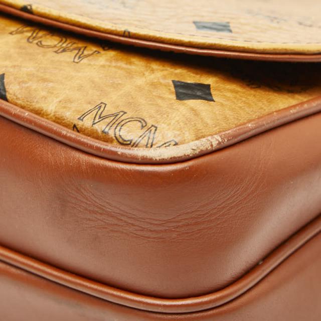 エム シー エム ヴィセトス 斜め掛け ショルダーバッグ ブラウン レザー レディース MCM 【中古】_3