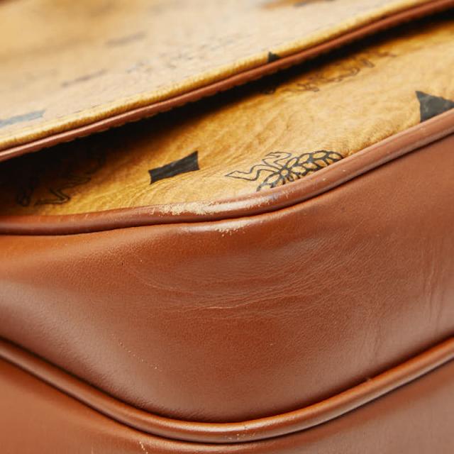 エム シー エム ヴィセトス 斜め掛け ショルダーバッグ ブラウン レザー レディース MCM 【中古】_4