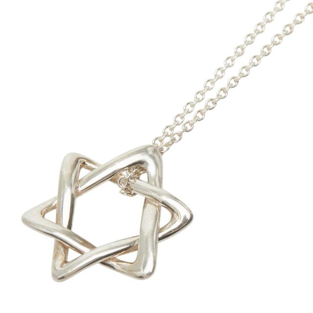 ティファニー エルサ ペレッティ スター オブ ダビデ 六芒星 チェーン ペンダントネックレス シルバー SV925 TIFFANY&amp;Co. 【中古】