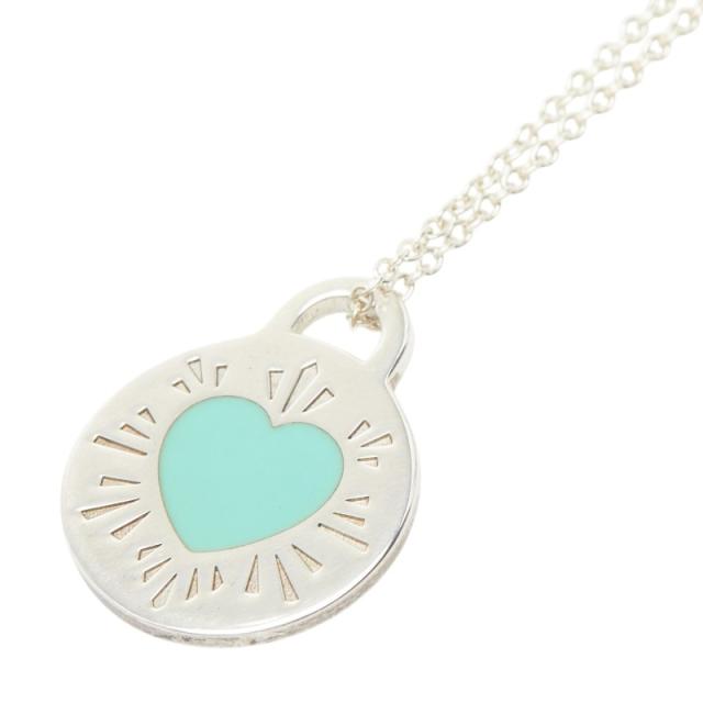 ティファニー リターン トゥ ティファニー ラウンドハート チェーン ペンダント ネックレス シルバー ブルー SV925 TIFFANY&amp;Co.【中古】