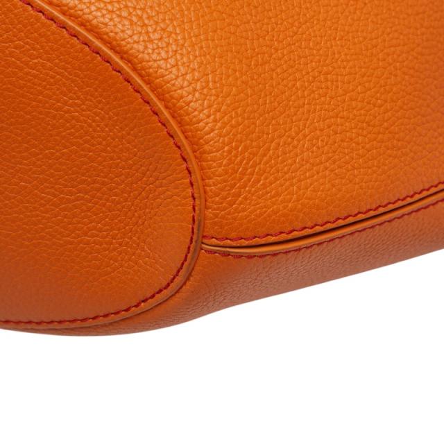 ジェイアンドエムデヴィッドソン マーケットトート M ハンドバッグ トート ショルダー 2WAY オレンジ レザー J&M Davidson 【中古】_3