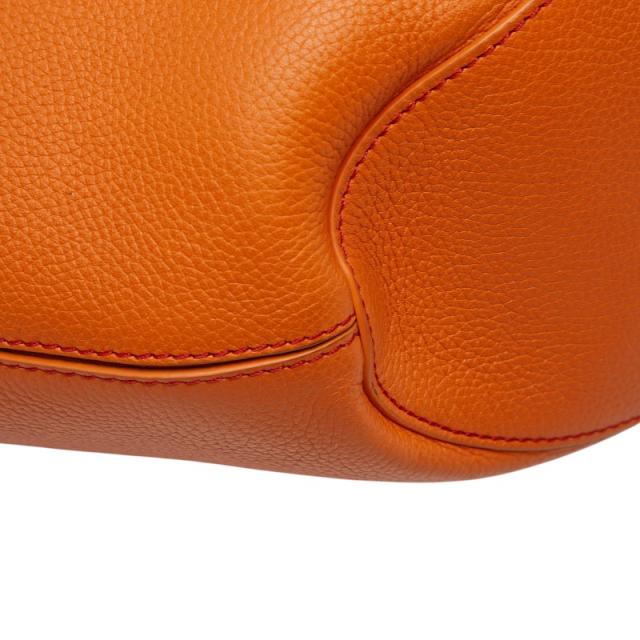 ジェイアンドエムデヴィッドソン マーケットトート M ハンドバッグ トート ショルダー 2WAY オレンジ レザー J&M Davidson 【中古】_4