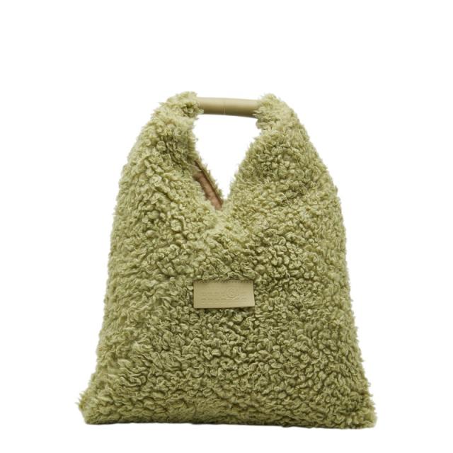 マルタンマルジェラ MM6 ジャパニーズ スモール ハンドバッグ グリーン ボア レディース MARTIN MARGIELA 【中古】