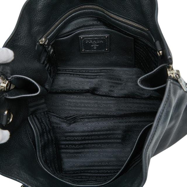 プラダ VITELLO PHENIX ヴィッテロ ダイノ ハンドバッグ トートバッグ BN2419 ブラック レザー レディース PRADA 【中古】_8